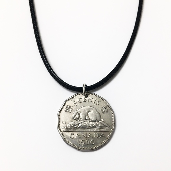 The Royal Canadian Mint Jewelry - 1960 Canadian Nickel Coin Necklace — Queen Elizabeth II